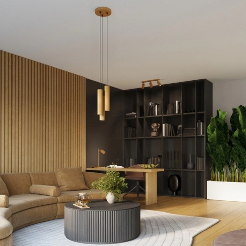 Stropní svítidlo SOLLUX KARBON 3L zlaté GU10 3x10W bez žárovek SL.1562 (obrázek 10)