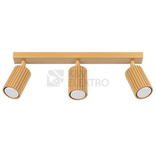Stropní svítidlo SOLLUX KARBON 3L zlaté GU10 3x10W bez žárovek SL.1562