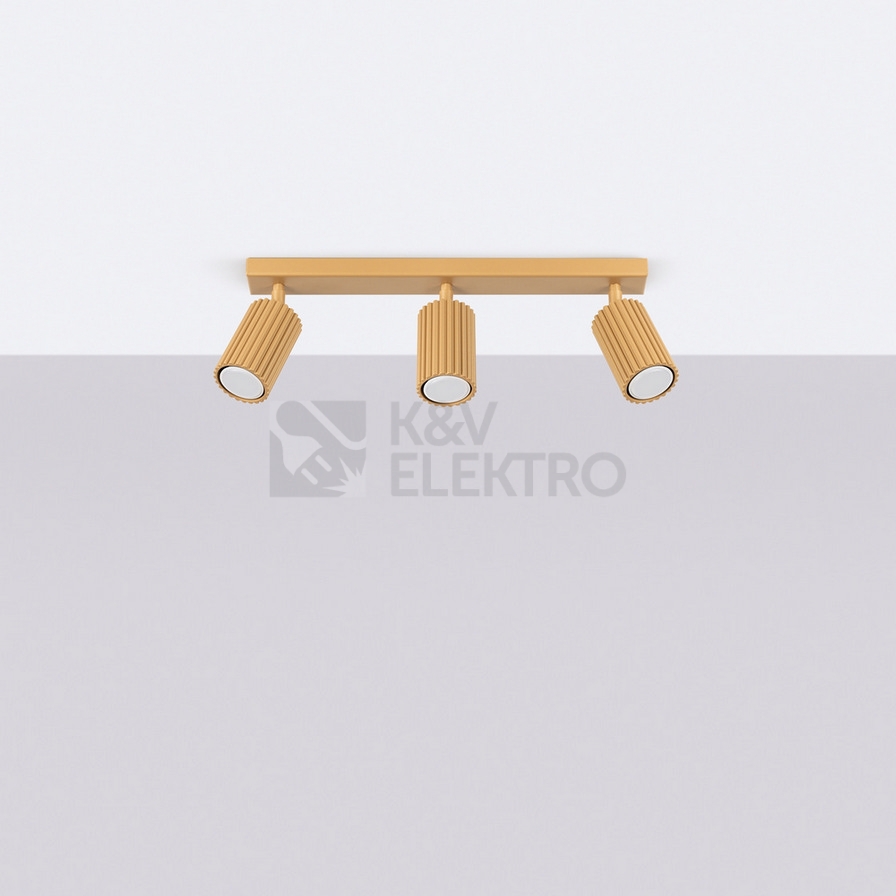 Obrázek produktu Stropní svítidlo SOLLUX KARBON 3L zlaté GU10 3x10W bez žárovek SL.1562 5