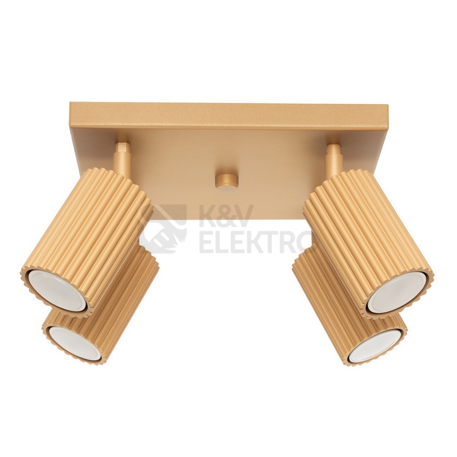 Obrázek produktu Stropní svítidlo SOLLUX KARBON 4 zlaté GU10 4x10W bez žárovek SL.1564 0