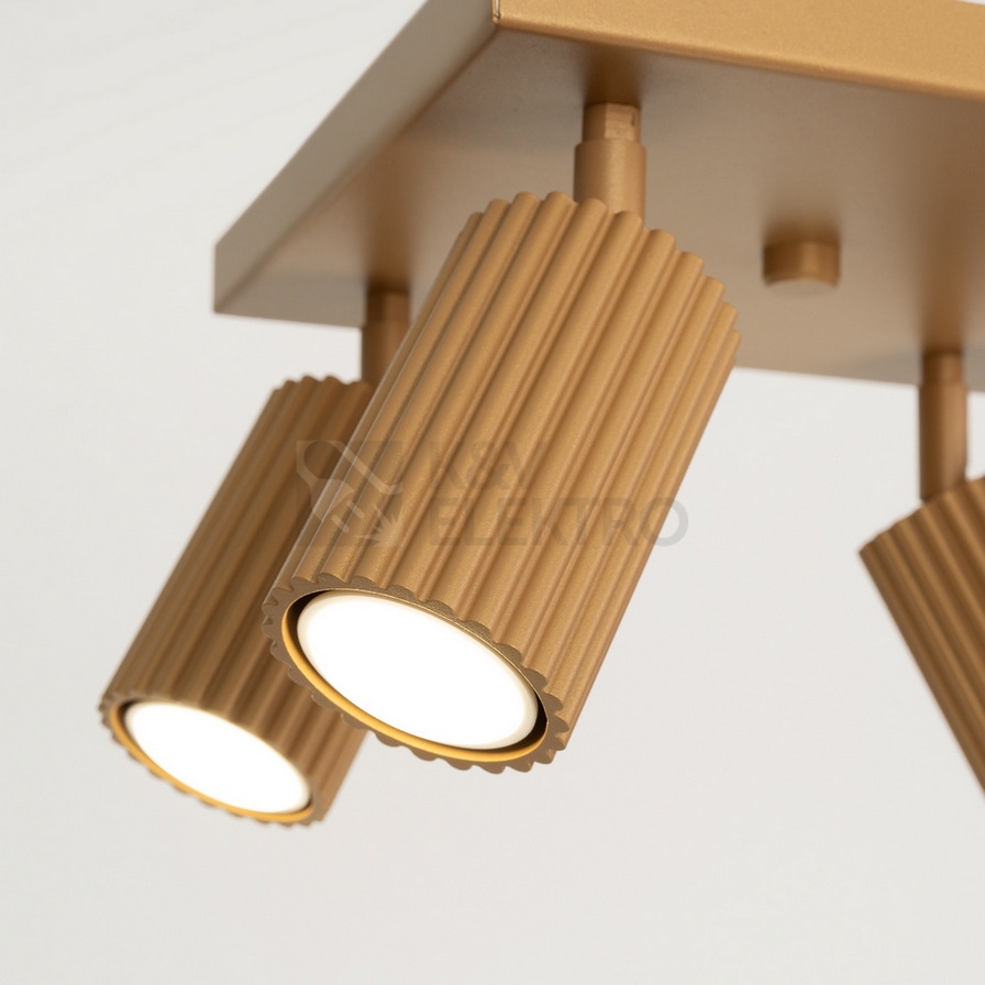 Obrázek produktu Stropní svítidlo SOLLUX KARBON 4 zlaté GU10 4x10W bez žárovek SL.1564 7