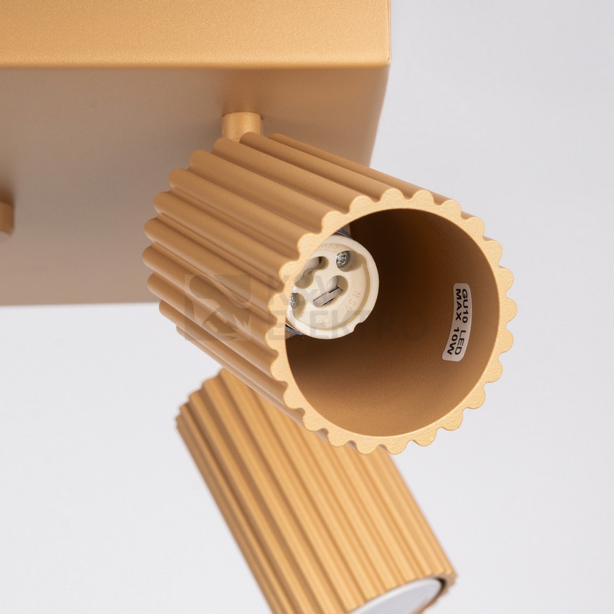 Obrázek produktu Stropní svítidlo SOLLUX KARBON 4 zlaté GU10 4x10W bez žárovek SL.1564 10