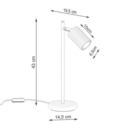Stolní lampa SOLLUX KARBON zlatá GU10 1x10W bez žárovky SL.1567 (obrázek 6)