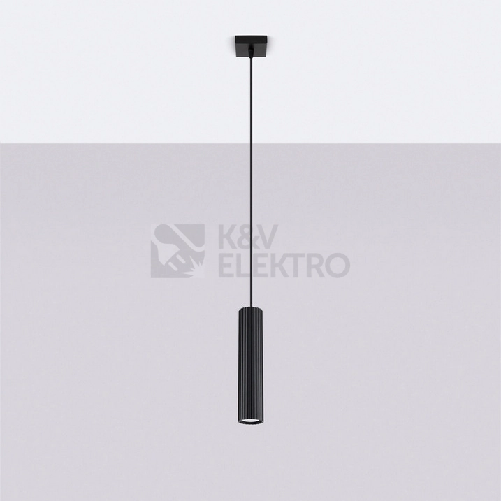 Obrázek produktu Závěsné svítidlo SOLLUX KARBON 1 černá GU10 1x10W bez žárovky SL.1573 6
