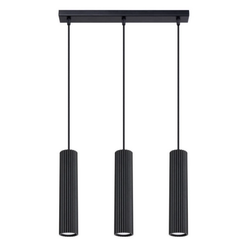 Závěsné svítidlo SOLLUX KARBON 3L černá GU10 3x10W bez žárovek SL.1575