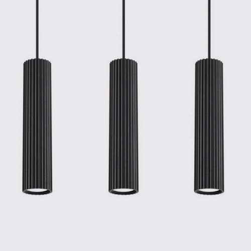 Závěsné svítidlo SOLLUX KARBON 3L černá GU10 3x10W bez žárovek SL.1575 (obrázek 9)