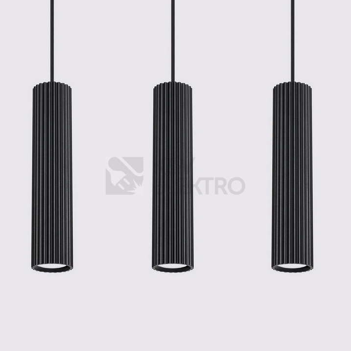 Obrázek produktu Závěsné svítidlo SOLLUX KARBON 3L černá GU10 3x10W bez žárovek SL.1575 8