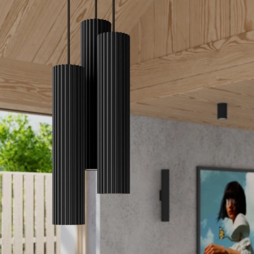 Závěsné svítidlo SOLLUX KARBON 3P černá GU10 3x10W bez žárovek SL.1576 (obrázek 3)