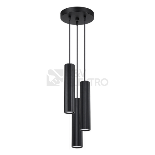 Závěsné svítidlo SOLLUX KARBON 3P černá GU10 3x10W bez žárovek SL.1576