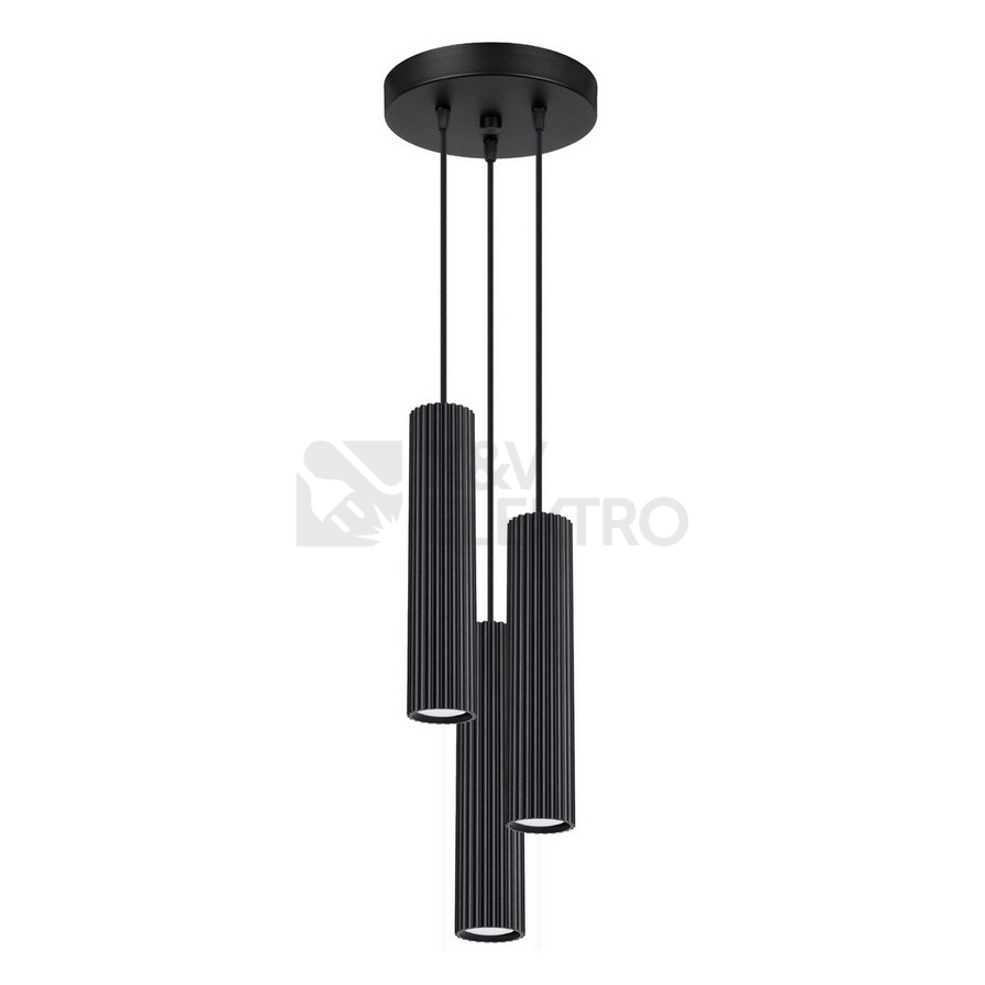 Obrázek produktu Závěsné svítidlo SOLLUX KARBON 3P černá GU10 3x10W bez žárovek SL.1576 0