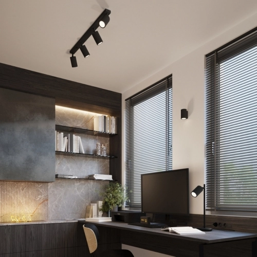 Stolní lampa SOLLUX KARBON černá GU10 1x10W bez žárovky SL.1586 (obrázek 9)