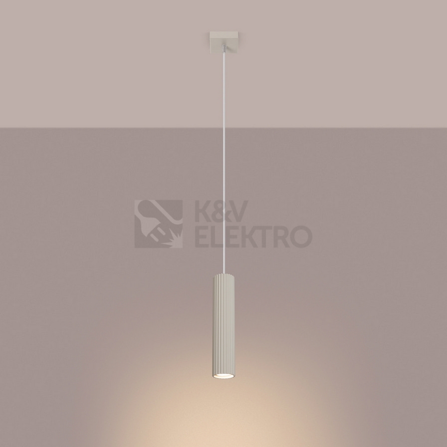 Obrázek produktu Závěsné svítidlo SOLLUX KARBON 1 krémová GU10 1x10W bez žárovky SL.1592 5