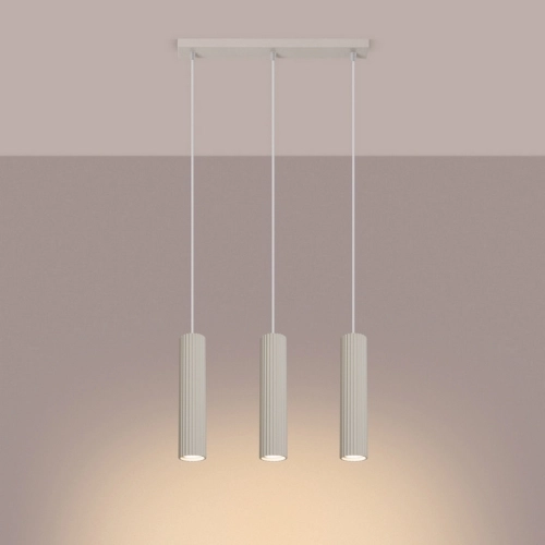 Závěsné svítidlo SOLLUX KARBON 3L krémová GU10 3x10W bez žárovek SL.1594 (obrázek 3)