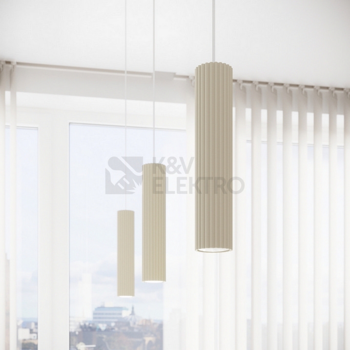Obrázek produktu Závěsné svítidlo SOLLUX KARBON 3L krémová GU10 3x10W bez žárovek SL.1594 5