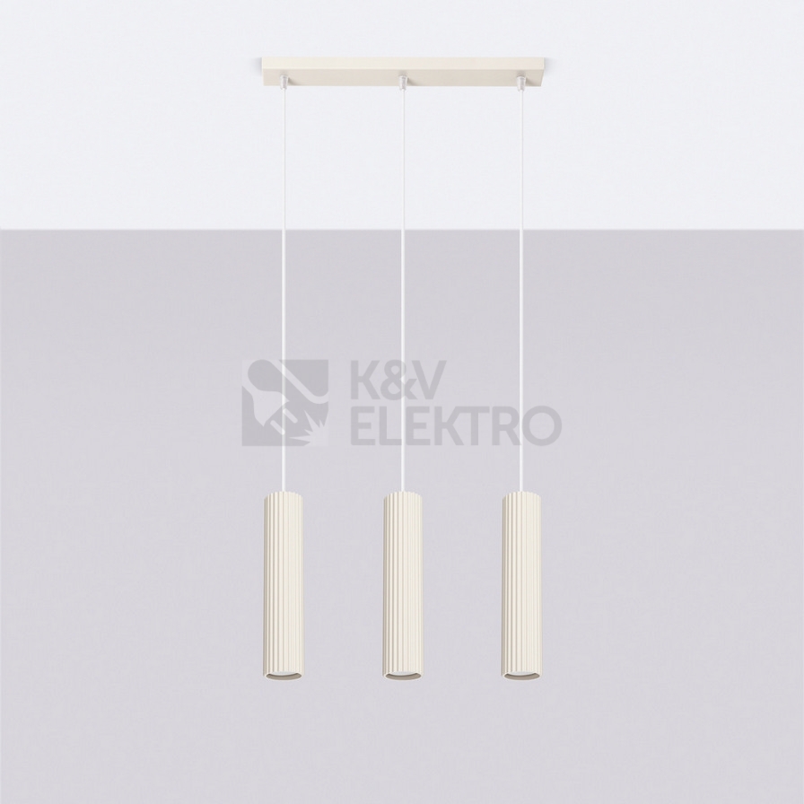 Obrázek produktu Závěsné svítidlo SOLLUX KARBON 3L krémová GU10 3x10W bez žárovek SL.1594 6