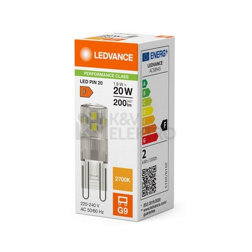 Obrázek produktu LED žárovka G9 LEDVANCE 1,9W (20W) teplá bílá (2700K) 1
