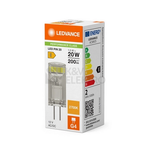 Obrázek produktu LED žárovka G4 LEDVANCE 1,5W (20W) teplá bílá (2700K) 1