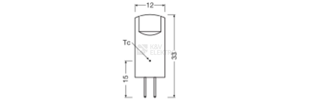Obrázek produktu LED žárovka G4 LEDVANCE 1,5W (20W) teplá bílá (2700K) 3