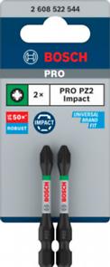 Bity šroubovací PZ2 55mm blisr 2ks Bosch Impact Control 2.608.522.544