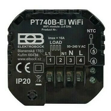 Obrázek produktu WiFi termostat ELEKTROBOCK PT740B-EI černý 2