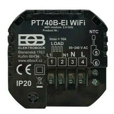 Obrázek produktu WiFi termostat ELEKTROBOCK PT740B-EI černý 2