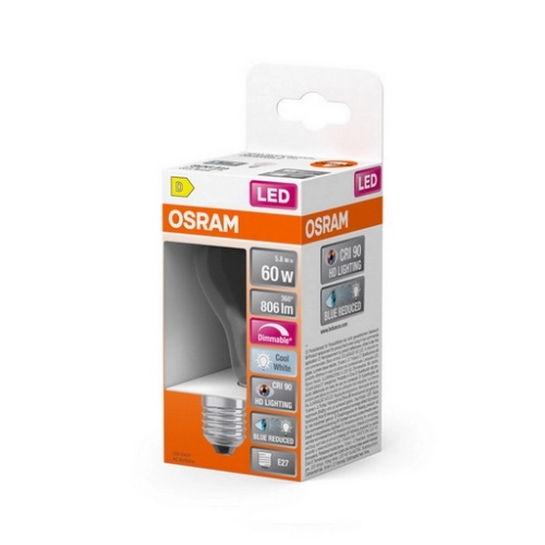 LED žárovka E27 OSRAM CLA Filament 5,8W (60W) neutrální bílá (4000K) stmívatelná (obrázek 3)