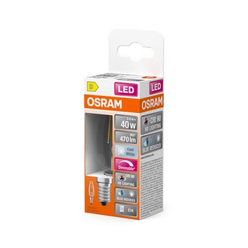 LED žárovka E14 OSRAM Filament 3,4W (40W) neutrální bílá (4000K) stmívatelná svíčka (obrázek 3)