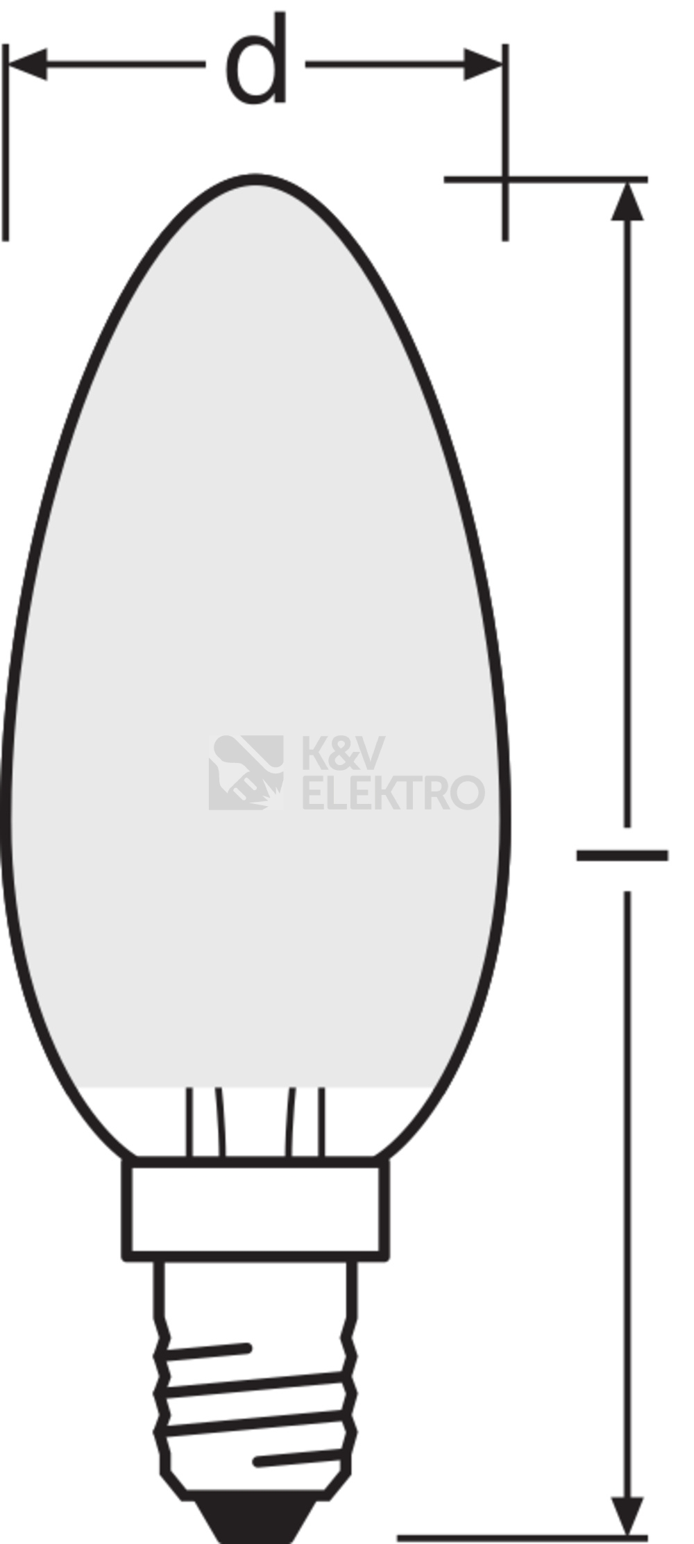Obrázek produktu LED žárovka E14 OSRAM 3,4W (40W) teplá bílá (2700K) stmívatelná svíčka 5