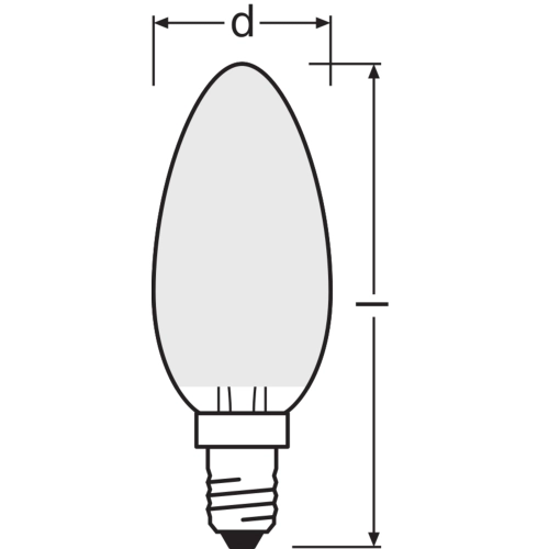 LED žárovka E14 OSRAM 3,4W (40W) neutrální bílá (4000K) stmívatelná svíčka (obrázek 3)