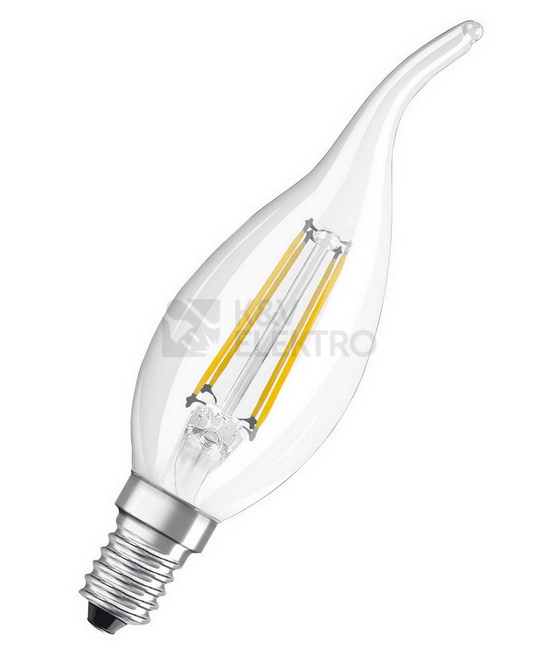 Obrázek produktu LED žárovka E14 OSRAM Filament 3,4W (40W) teplá bílá (2700K) stmívatelná svíčka plamínek 0