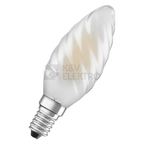 LED žárovka E14 OSRAM 3,4W (40W) teplá bílá (2700K) stmívatelná vroubkovaná svíčka