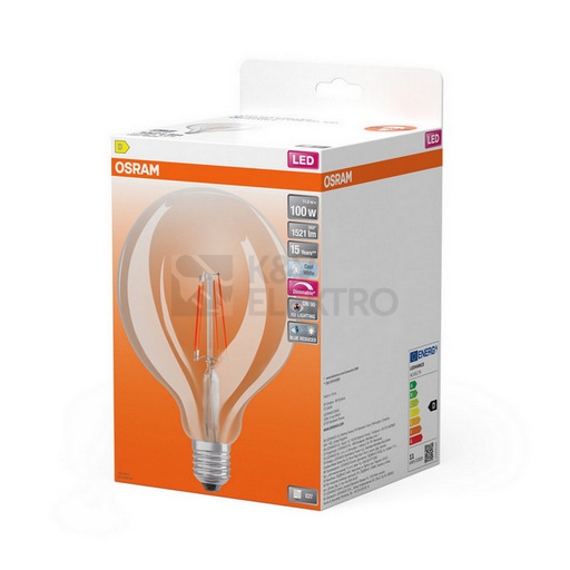 Obrázek produktu LED žárovka E27 OSRAM Filament 11W (100W) neutrální bílá (4000K) stmívatelná 1