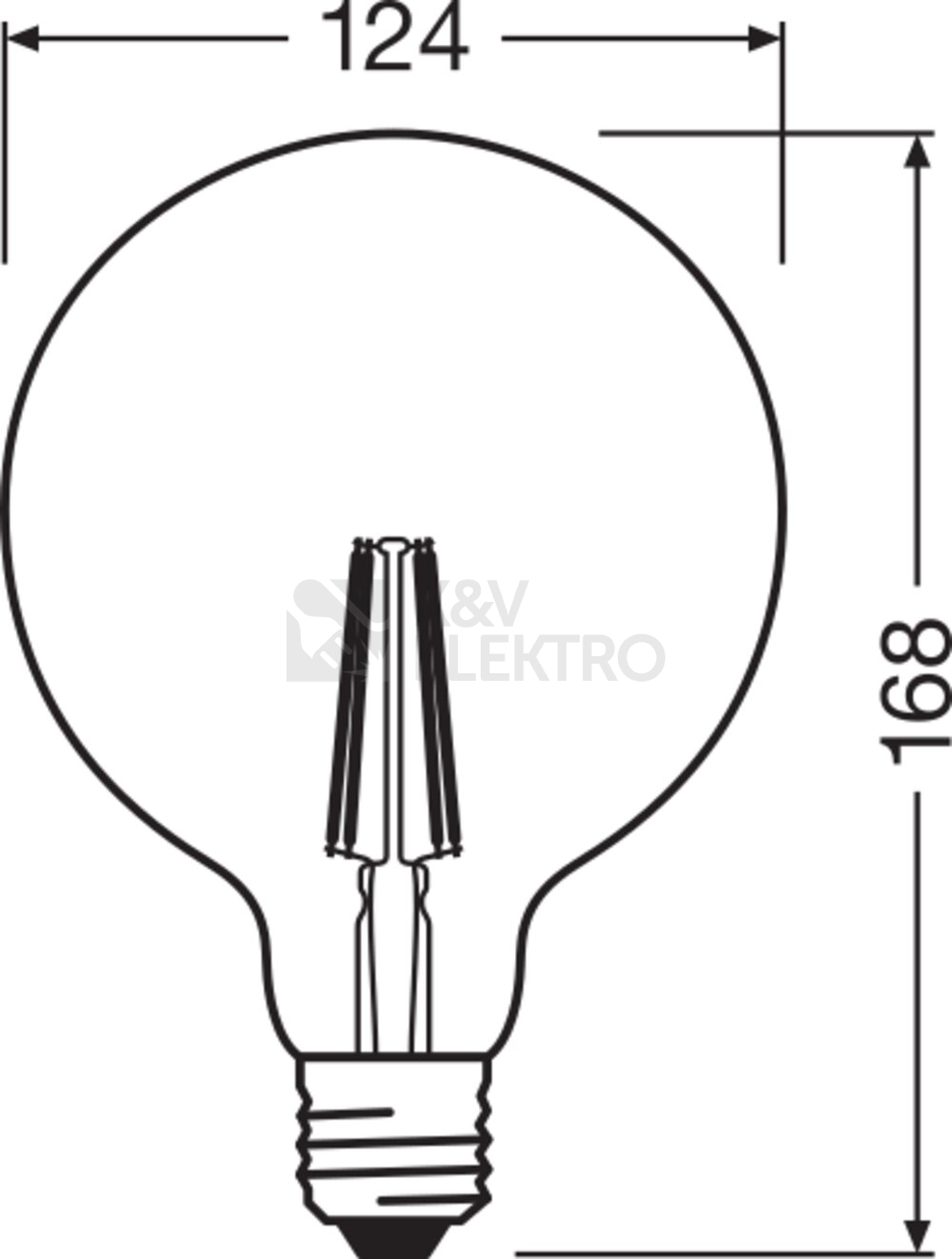 Obrázek produktu LED žárovka E27 OSRAM Filament 11W (100W) neutrální bílá (4000K) stmívatelná 4