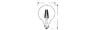 Obrázek produktu LED žárovka E27 OSRAM Filament 11W (100W) neutrální bílá (4000K) stmívatelná 4