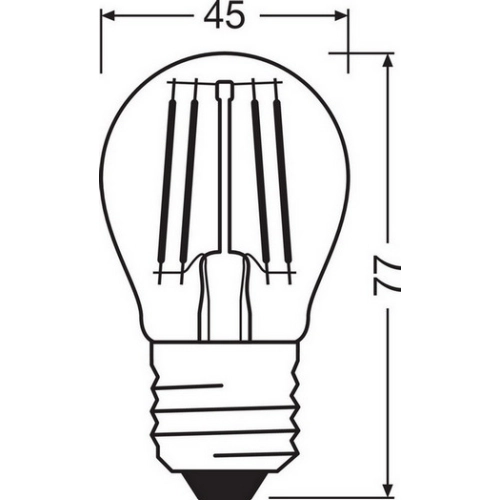 LED žárovka E27 OSRAM CLP Filament 3,4W (40W) teplá bílá (2700K) stmívatelná (obrázek 4)