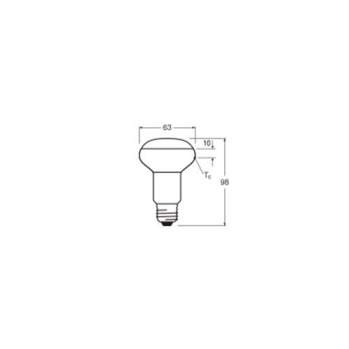 LED žárovka E27 OSRAM R63 4,9W (60W) teplá bílá (2700K) reflektor 36° (obrázek 5)