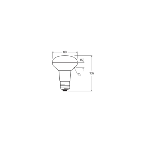 LED žárovka E27 OSRAM R80 4,9W (60W) teplá bílá (2700K) stmívatelná, reflektor 36° (obrázek 5)