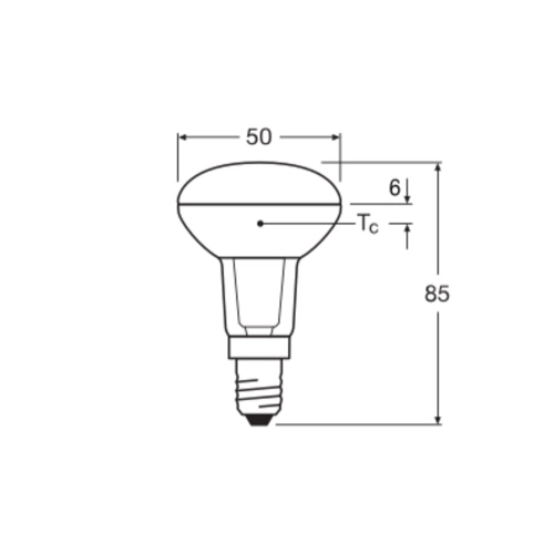 LED žárovka E27 OSRAM R50 4,8W (60W) teplá bílá (2700K) stmívatelná, reflektor 36° (obrázek 2)