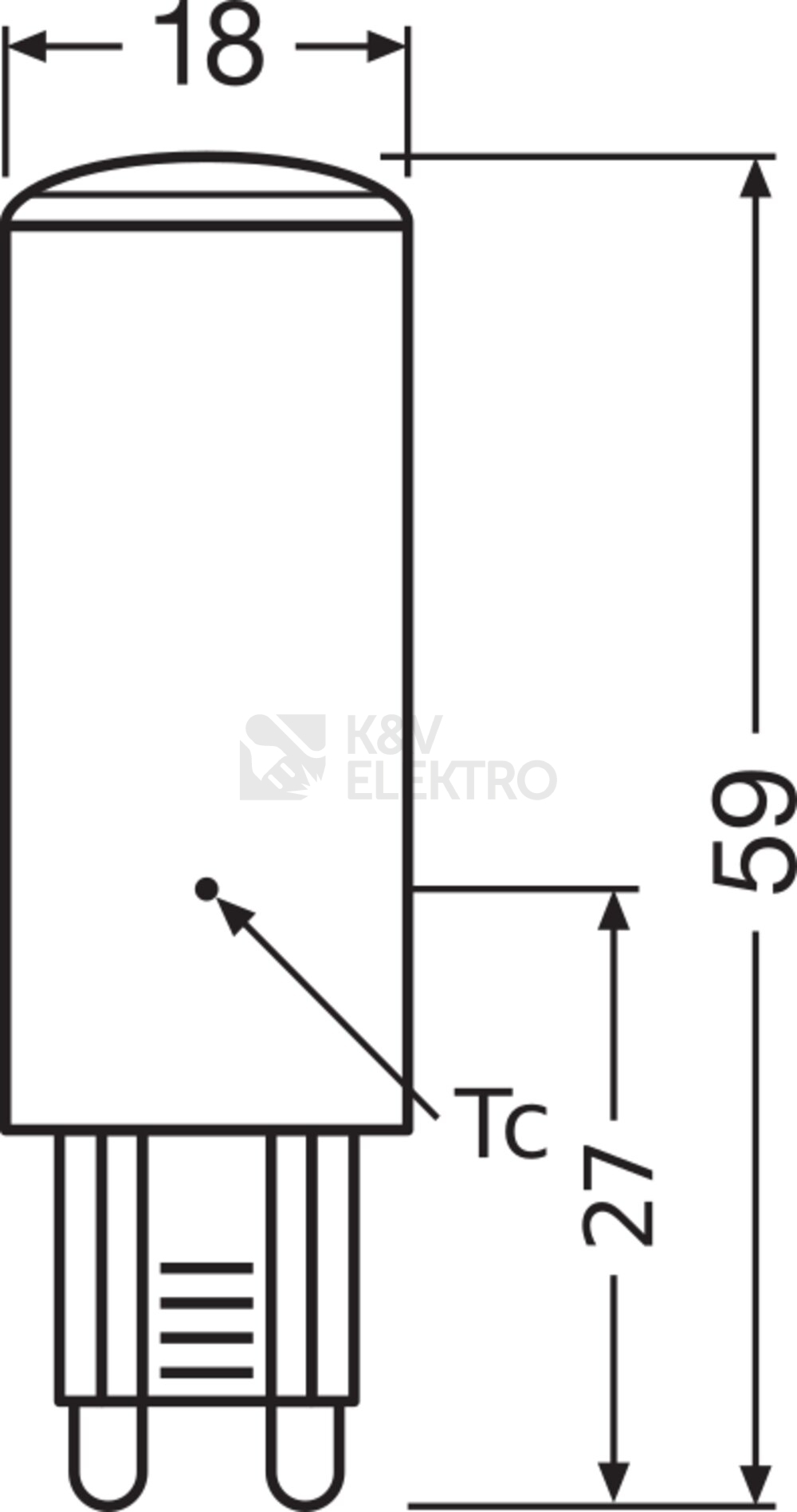 Obrázek produktu LED žárovka G9 LEDVANCE 4,9W (60W) teplá bílá (2700K) 3