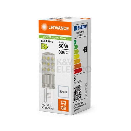 Obrázek produktu LED žárovka G9 LEDVANCE 4,9W (60W) neutrální bílá (4000K) 1