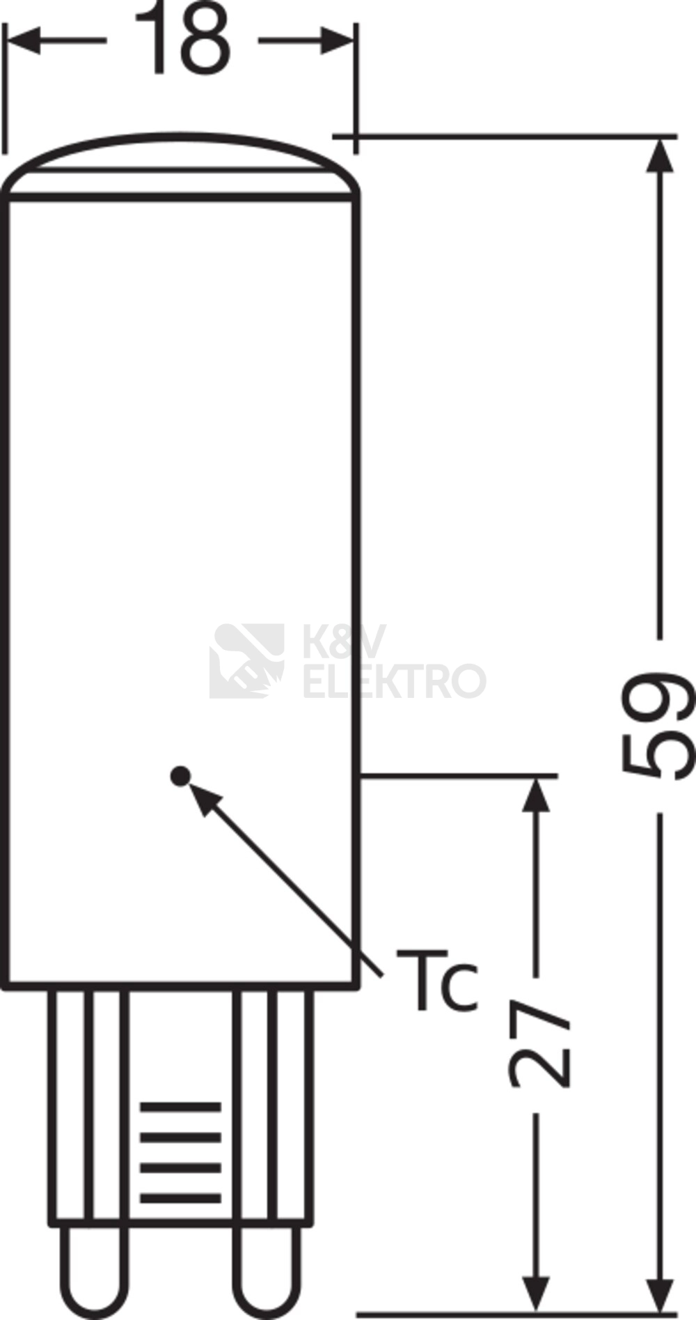 Obrázek produktu LED žárovka G9 LEDVANCE 4,9W (60W) neutrální bílá (4000K) 3