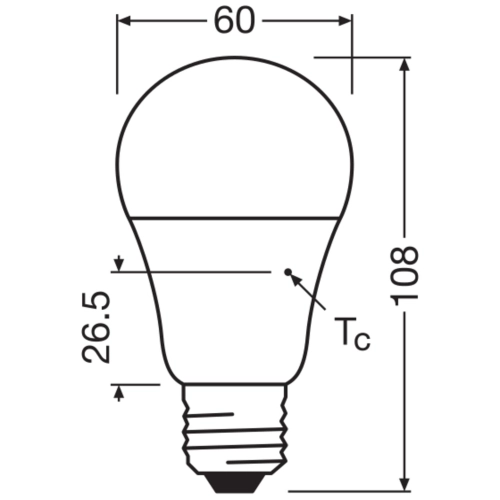 LED žárovka E27 OSRAM 9,4W (60W) teplá bílá (2700K) (obrázek 5)