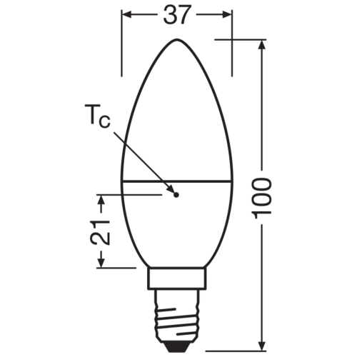 LED žárovka E14 OSRAM CL B FR 4,9W (40W) teplá bílá (2700K), svíčka (obrázek 5)
