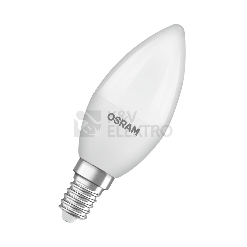 Obrázek produktu LED žárovka E14 OSRAM CL B FR 4,9W (40W) teplá bílá (2700K), svíčka 0