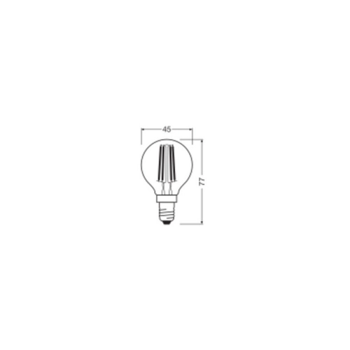 LED žárovka E14 OSRAM Filament 2,2W (25W) teplá bílá (2700K) stmívatelná (obrázek 4)