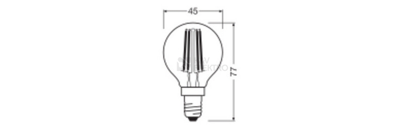 Obrázek produktu LED žárovka E14 OSRAM Filament 2,2W (25W) teplá bílá (2700K) stmívatelná 3