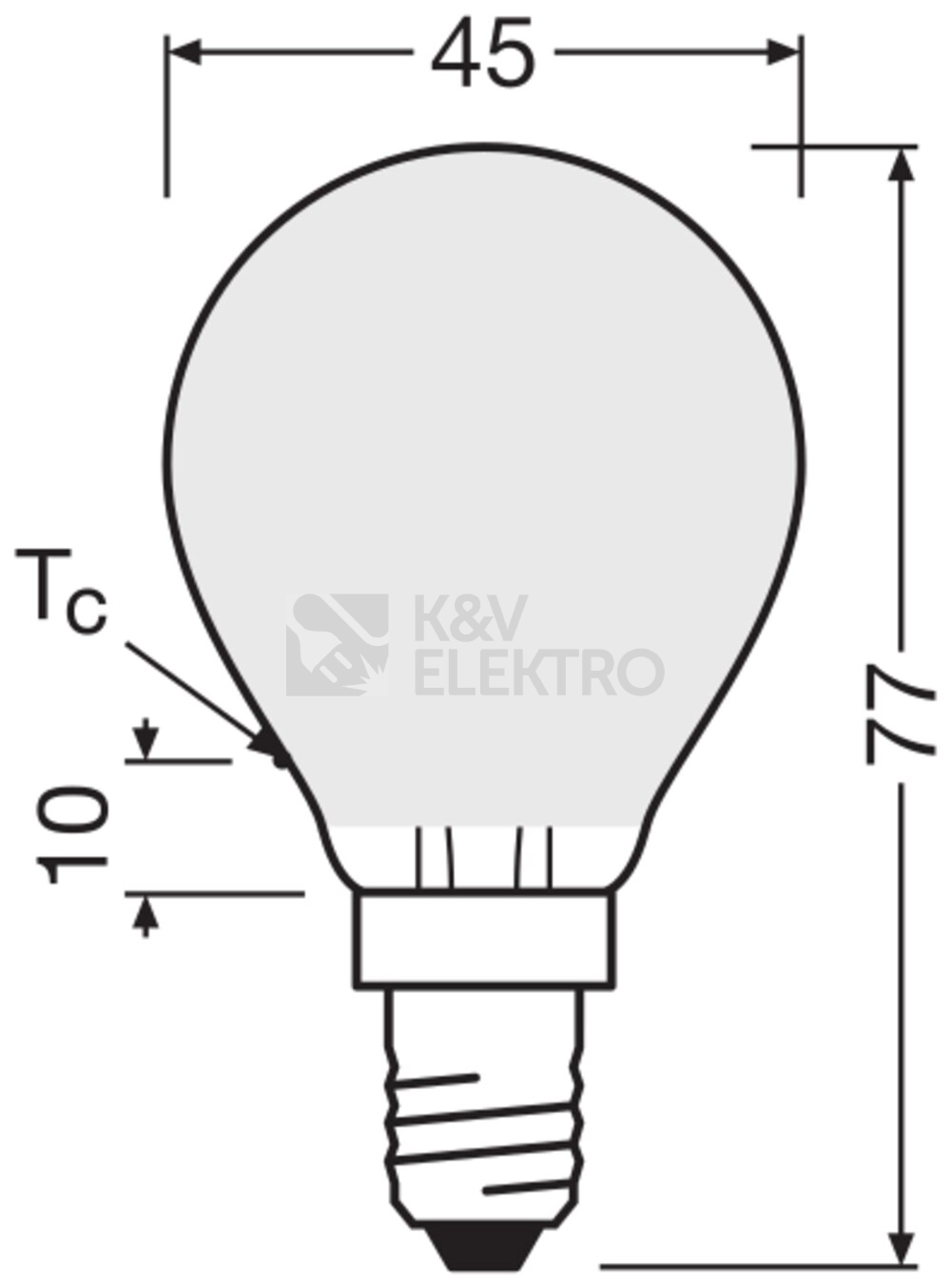 Obrázek produktu LED žárovka E14 OSRAM 2,2W (25W) teplá bílá (2700K) stmívatelná 4