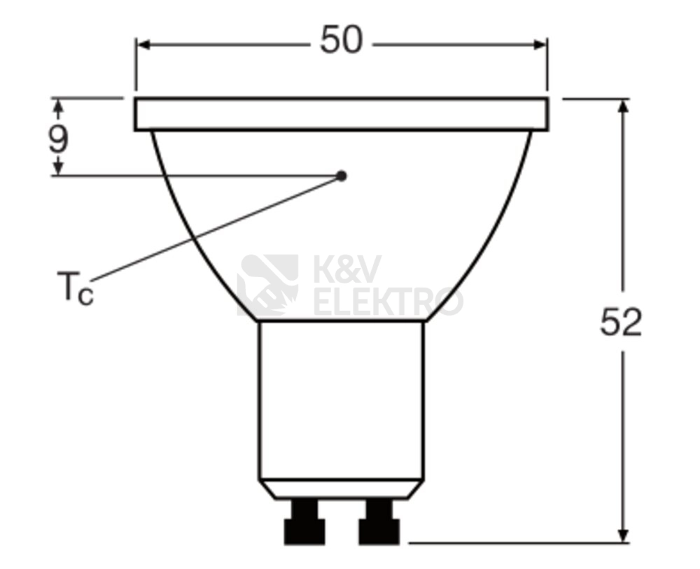 Obrázek produktu LED žárovka GU10 PAR16 LEDVANCE PARATHOM 7W (50W) teplá bílá (2700K) stmívatelná, reflektor 120° 3
