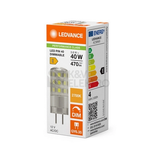 Obrázek produktu LED žárovka GY6,35 LEDVANCE 3,8W (40W) teplá bílá (2700K) 1