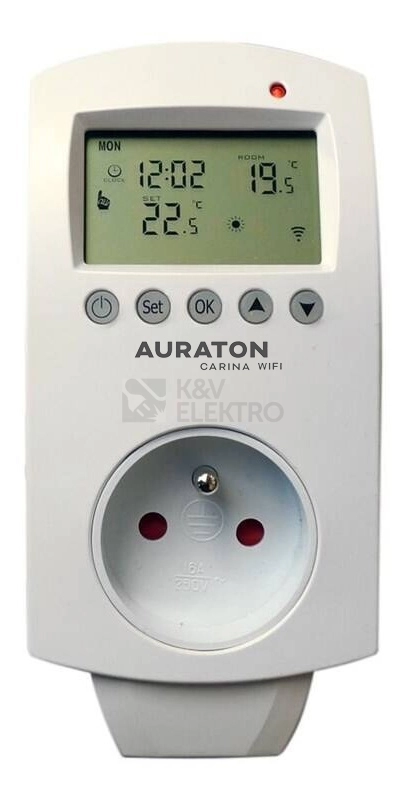Obrázek produktu Chytrá tepelně spínaná zásuvka AURATON Carina WiFi s týdenním programem 1